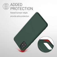 Силиконов гръб ТПУ PREMIUM CASE за Samsung Galaxy A51 A515F тъмно зелен  